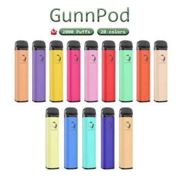 OMG Gunnpod 2000 Puff 1250MAH Одноразовая вейп -ручка