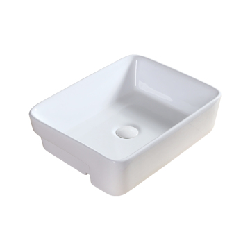 Wholesale Western Small Size Half Hung White Hand Wash Bathroom Sink