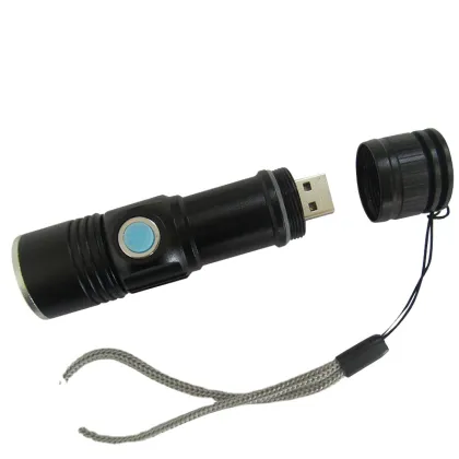 Small Body Aluminum USB Charging LED Gift Flashlight Torch