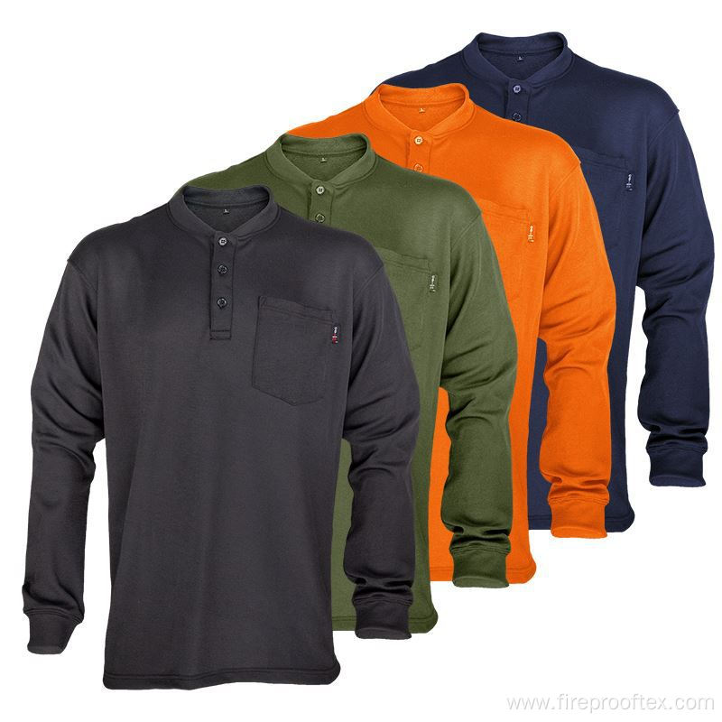 Aramid Fireproof Long Sleeve Shirt Workwear NFPA2112