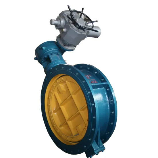 EPDM Soft Seat Seal Flange Ductile Iron GGG50 Double Eccentric Butterfly Valve