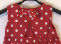 vestido rojo de la princesa de los puntos de las muchachas con los bowknots