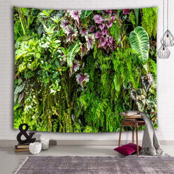 Green Leaves Wall Tapestry Tropical Plants Nature Tapestry Wall Hanging for Livingroom Bedroom Dorm Home Decor