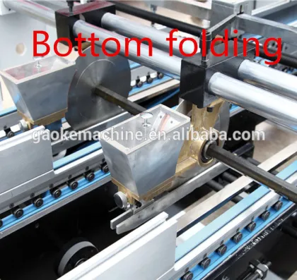 GK-1600SLJ international folding machine for gluing &6 corner box crash bottom-lock box