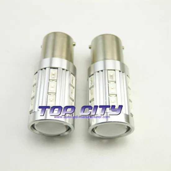 2016 Hot Sale BA15S BAU15S S25 1156 5630 21LED with Lens 12-24 V Red Color Car LED Lamp