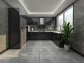 Customized New Design Modern Black Modular Kitchen Schrank