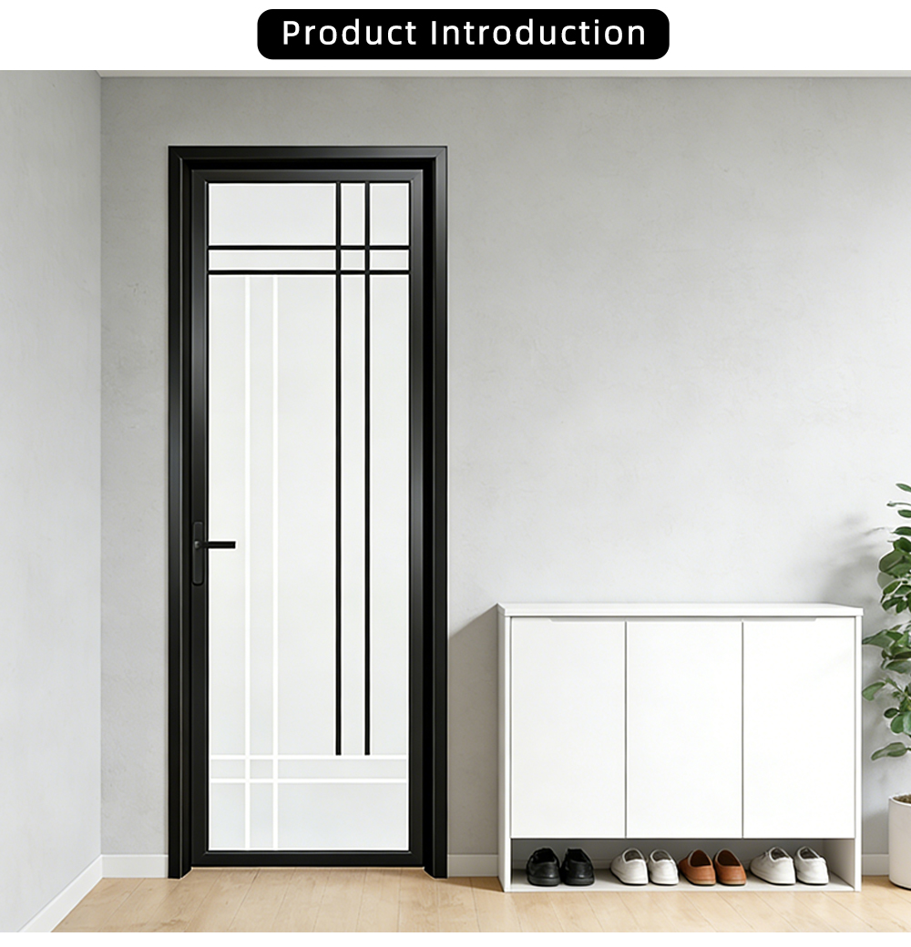 Black Grid Glass Door YJ-P067 X