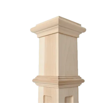 Modern Maple Box Newel for Home Decor