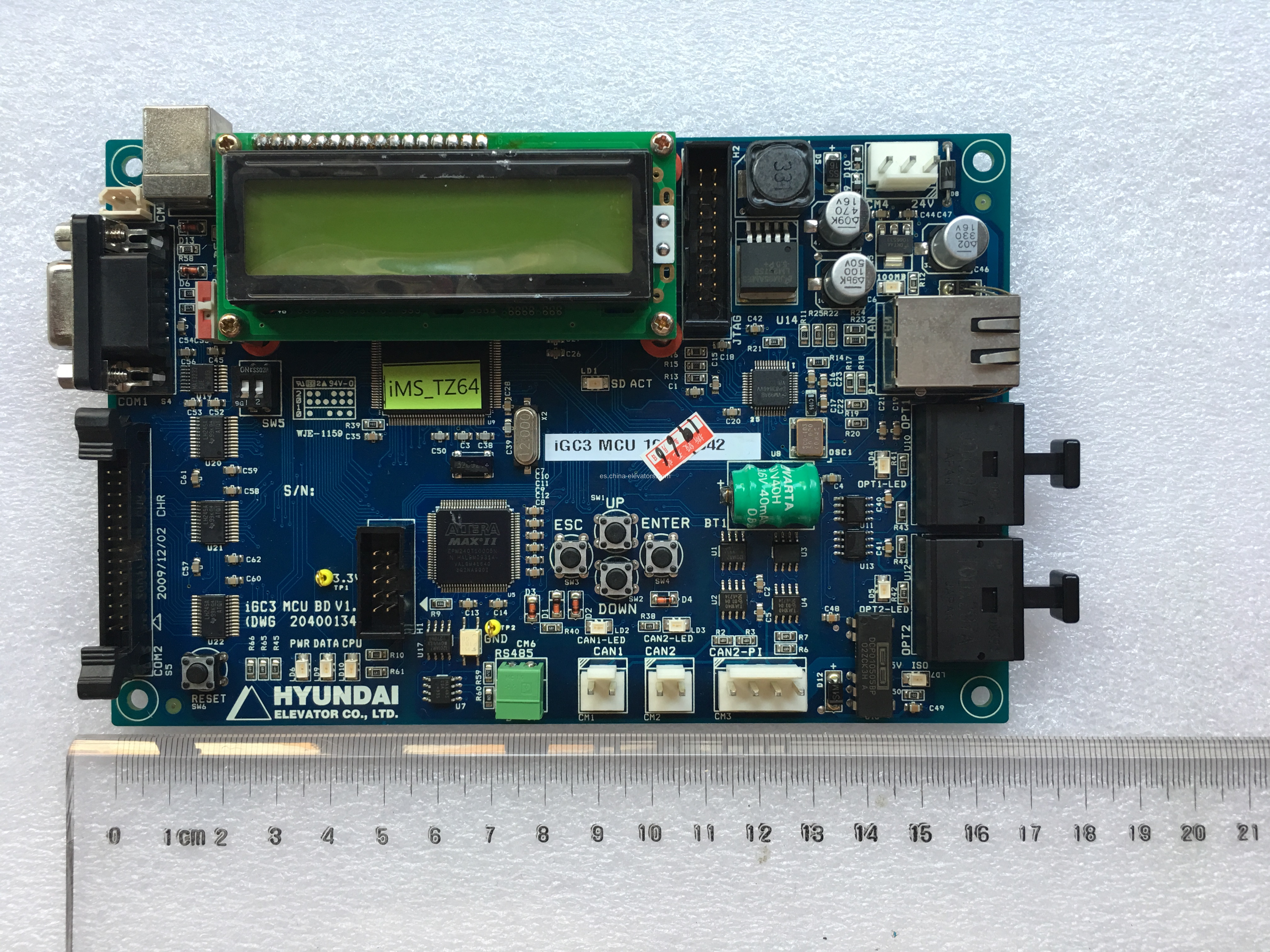 IGC3 MCU BD V1.0 PCB Assy para Hyundai Elevators 20400134