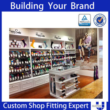 2016 Shopping Mall Factory Price Wooden Customized Socks Display Stand