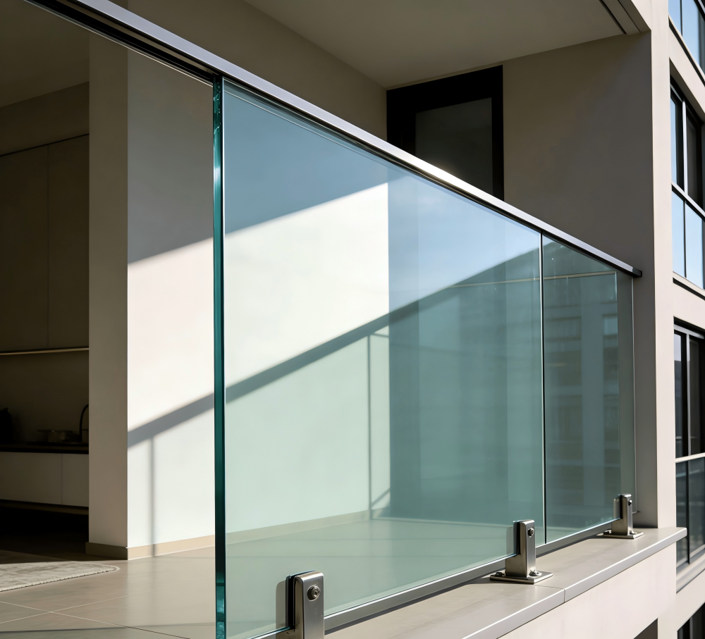 Balustrade safety coated laminated glass