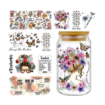 UVDTF Waterproof Vinyl Cup Decals for Libbey Cups - Custom 16oz to 40oz Wraps & Stickers