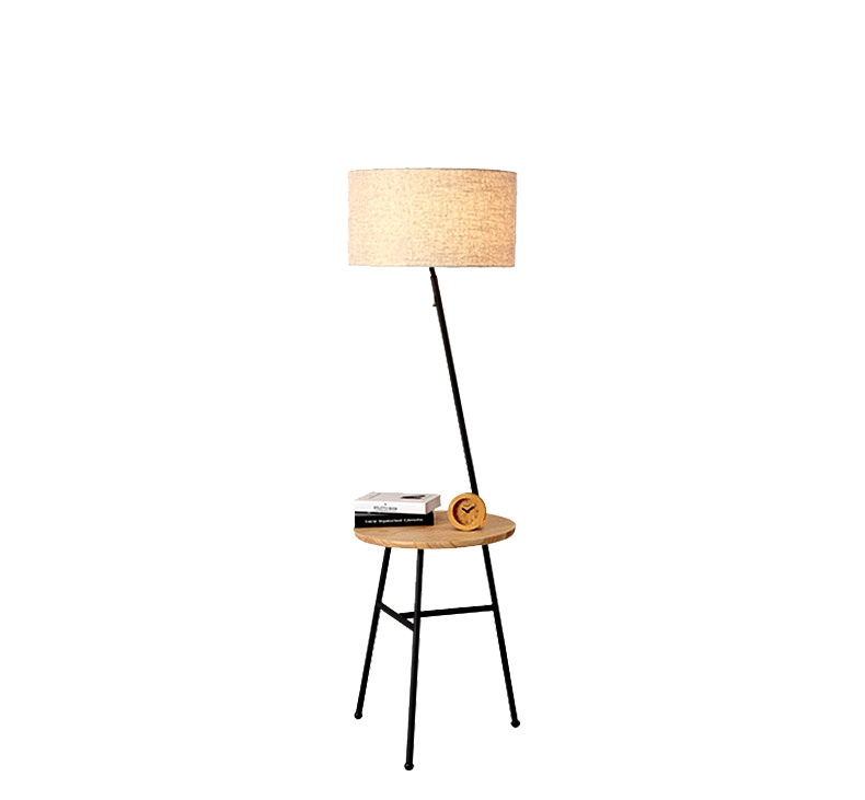 Corner Wooden Floor Lamp