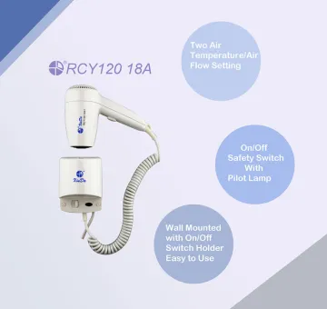 Wall-mounted hair dryer for salon