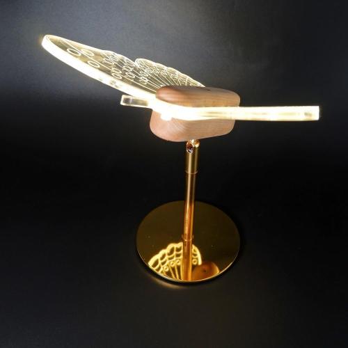 Gouden moderne tafellamp draadloze vlinderlamp