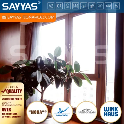 low decibel soundproof wood alu window