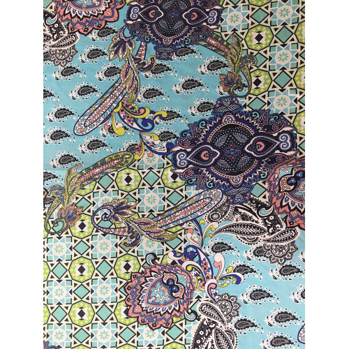 Paisley Design Rayon Poplin shuttle 45S Printing Fabric