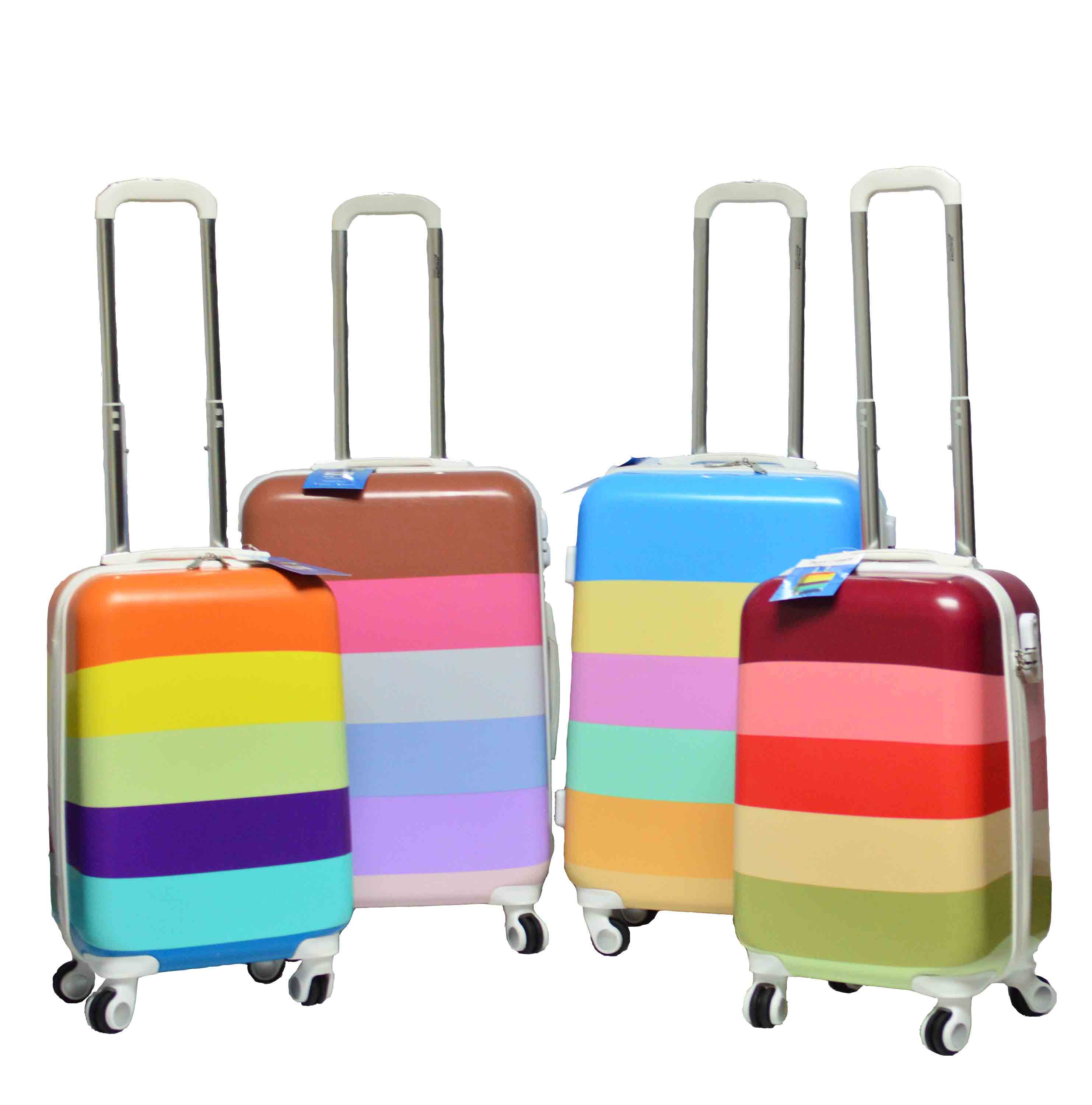 Colorful PC Printing Trolley Luggage set