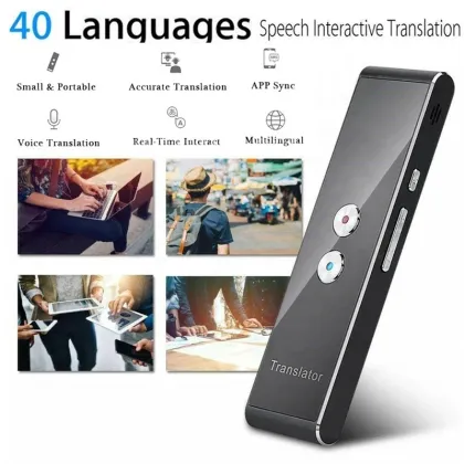Mini Portable T8 Voice Translator: 68 Multi-Languages Real-Time Wireless Translation