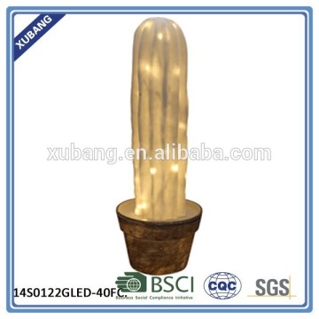 Sandstone hot sale cactus with certificated outdoor lamp for garden