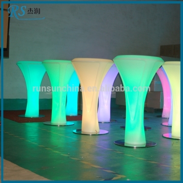 BS313 colorful led light cheap cool plastic bar table sets
