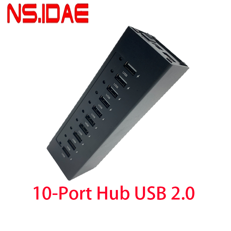 10-порт USB2.0 Hub передает данные на высокой скорости