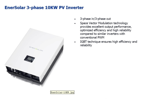 EnerSolar On-Grid PV inverter Enersolar 10kw solar hybrid inverter 3 phase inverter