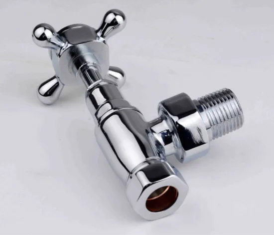 brass angle radiator valve with chrome plate