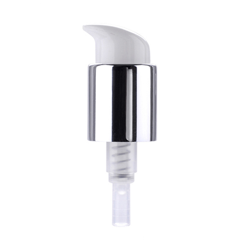 24/410 silver metallic plastic treatment cream pump