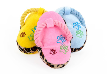 Dogs Toy Pet Blue Puppy Cute Plush Slipper