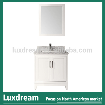 White single used bathroom vanities cabinet with mirror