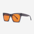 Rectangular Acetate Unisex Sunglasses