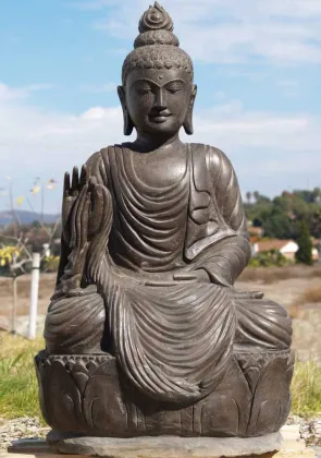 India religious zen custom material and size bronze golden sitting buddha statue