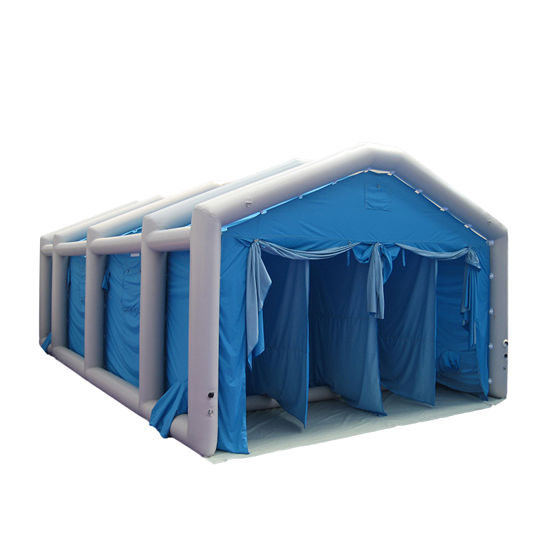 30平方メートルの青い質量除染テント