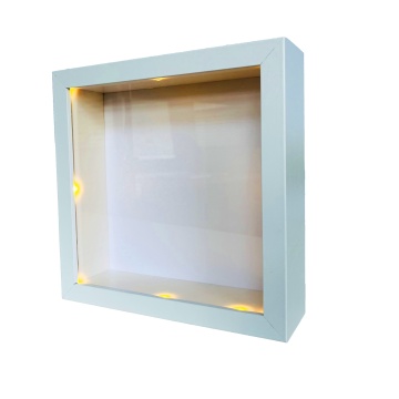 8x8 27x27cm Square A4 Shadow Box Frames with Glass and Light