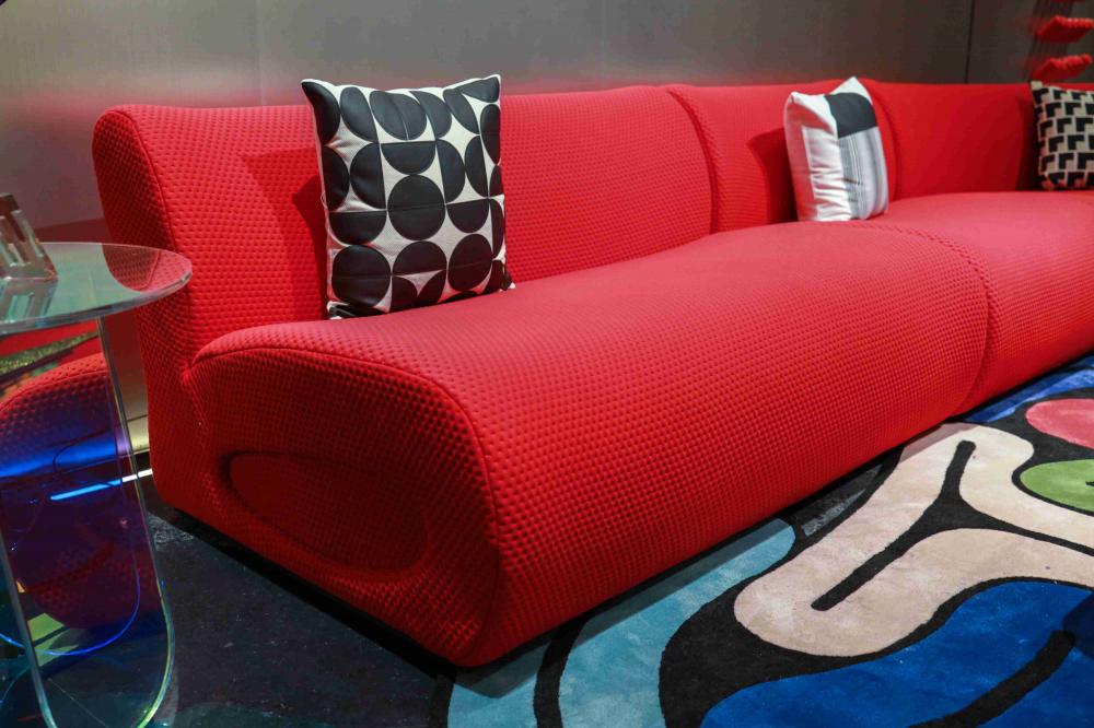 Luxurious Red Sofa Couch