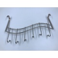 Over Door 6 Hook Organizer Rack Chrome Finish