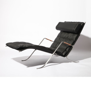 Modern mid-century leather fk87 grasshopper lounge chair