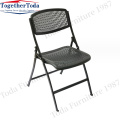 Outdoor plastic resin foldable mesh chair dining chair