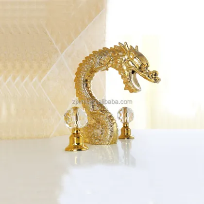 Gold Brass Dragon Shape Artistic Water Mixer X9617B2