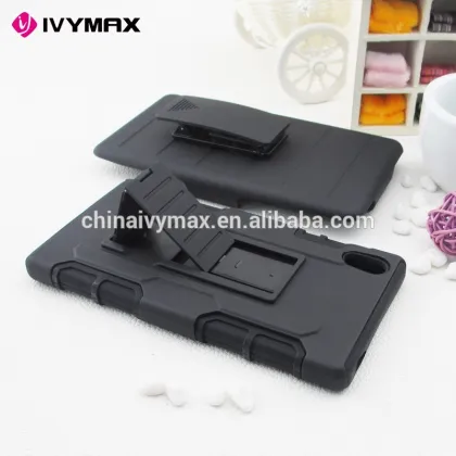 Shockproof silicon cases for sony z5 holster stents cellphone covers