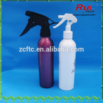 Aluminum trigger pump bottle wholesale,200ml empty aluminum bottle with trigger pump for cleaning