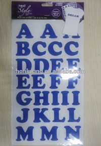 China new quality letters iron on transfers, iron on numbers on garment