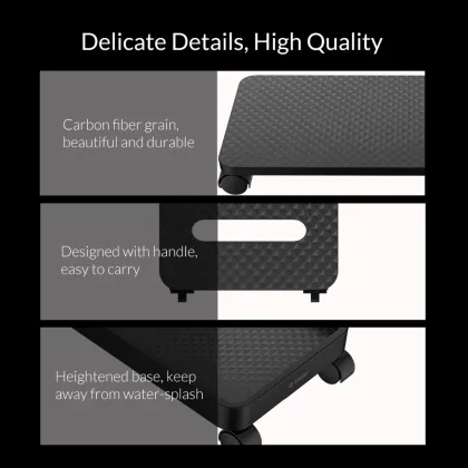 ORICO Mobile Adjustable Computer Towers Host Bracket Computer CPU Stand with Wheels Stable For Computer Cases PC Waterproof