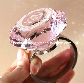 High-Grade Pink 2014 K9 Crystal Diamond Ring