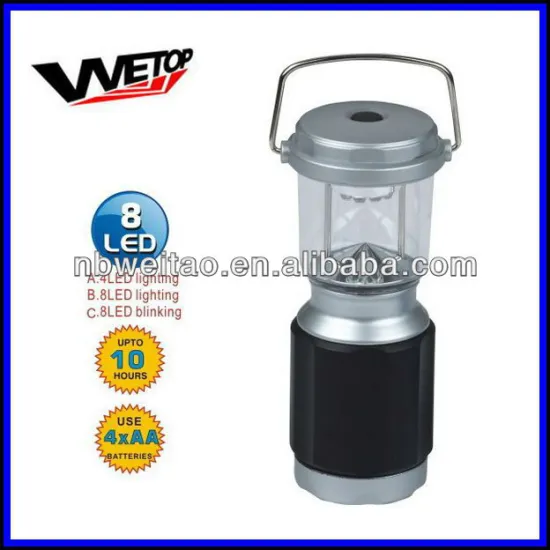 8LED battery operated 3 function LED camping lantern