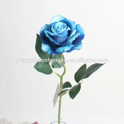 SJ11001210 Single real touch rose vintage silk flowers rose