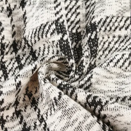 Jacquard Cotton and Polyester Fabric