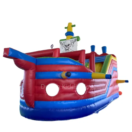Inflatable Pirate Ship Slide and Bounce House Combo for Sale