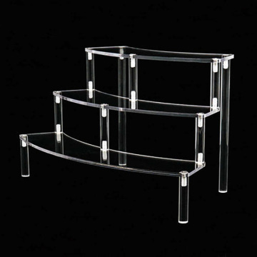 Tabletop Stand Clear acrílico Etapa Riser Stair Display